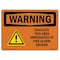 Signmission OSHA Warning Sign, 10" Height, Rigid Plastic, Evacuate Immediately If Fire Alarm Sounds, Landscape OS-WS-P-1014-L-12603 - alternate 1
